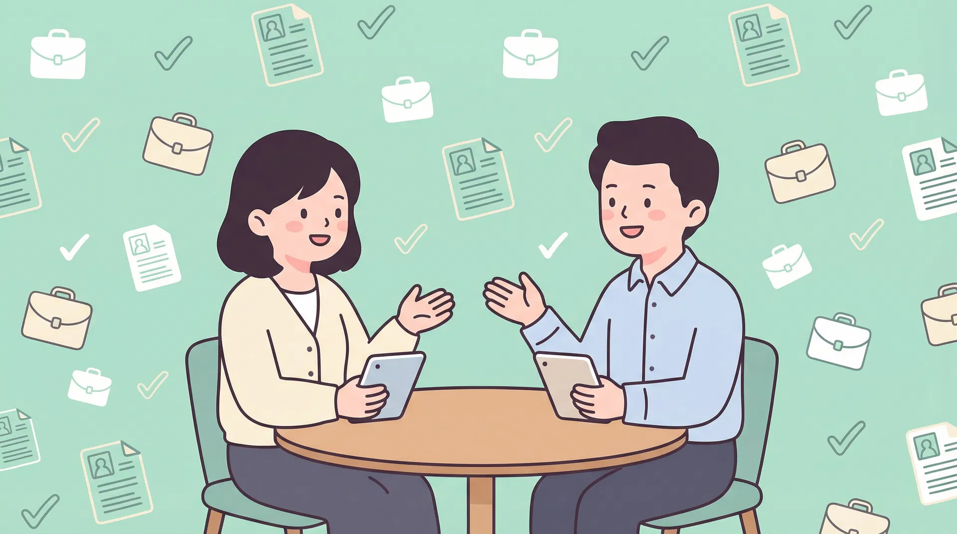 暮らしに合うFX口座をえらぶママのイラスト