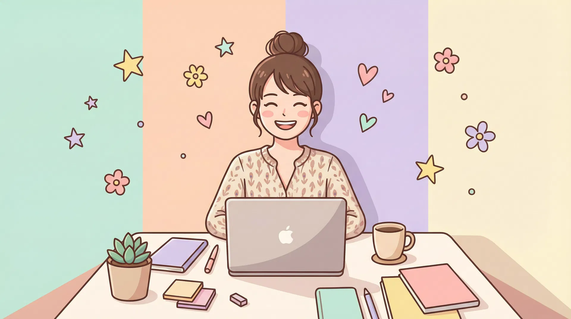 少額からFXを始めるママのイラスト